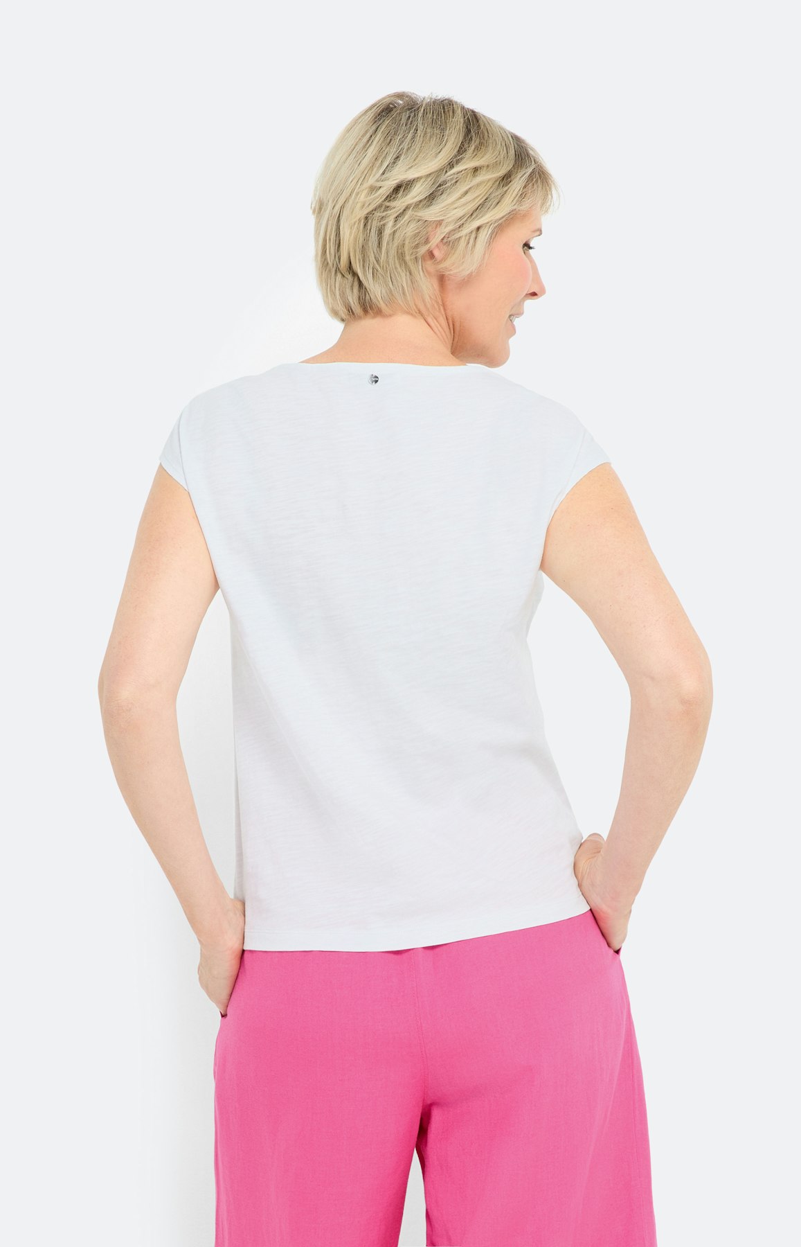 Shirt met macramédetail, wit