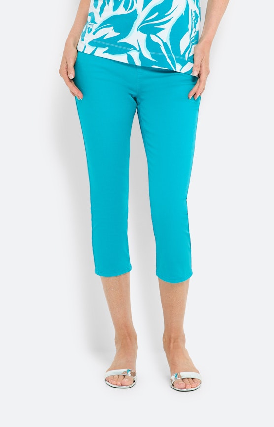 Stretchjegging in caprilengte 22 inch