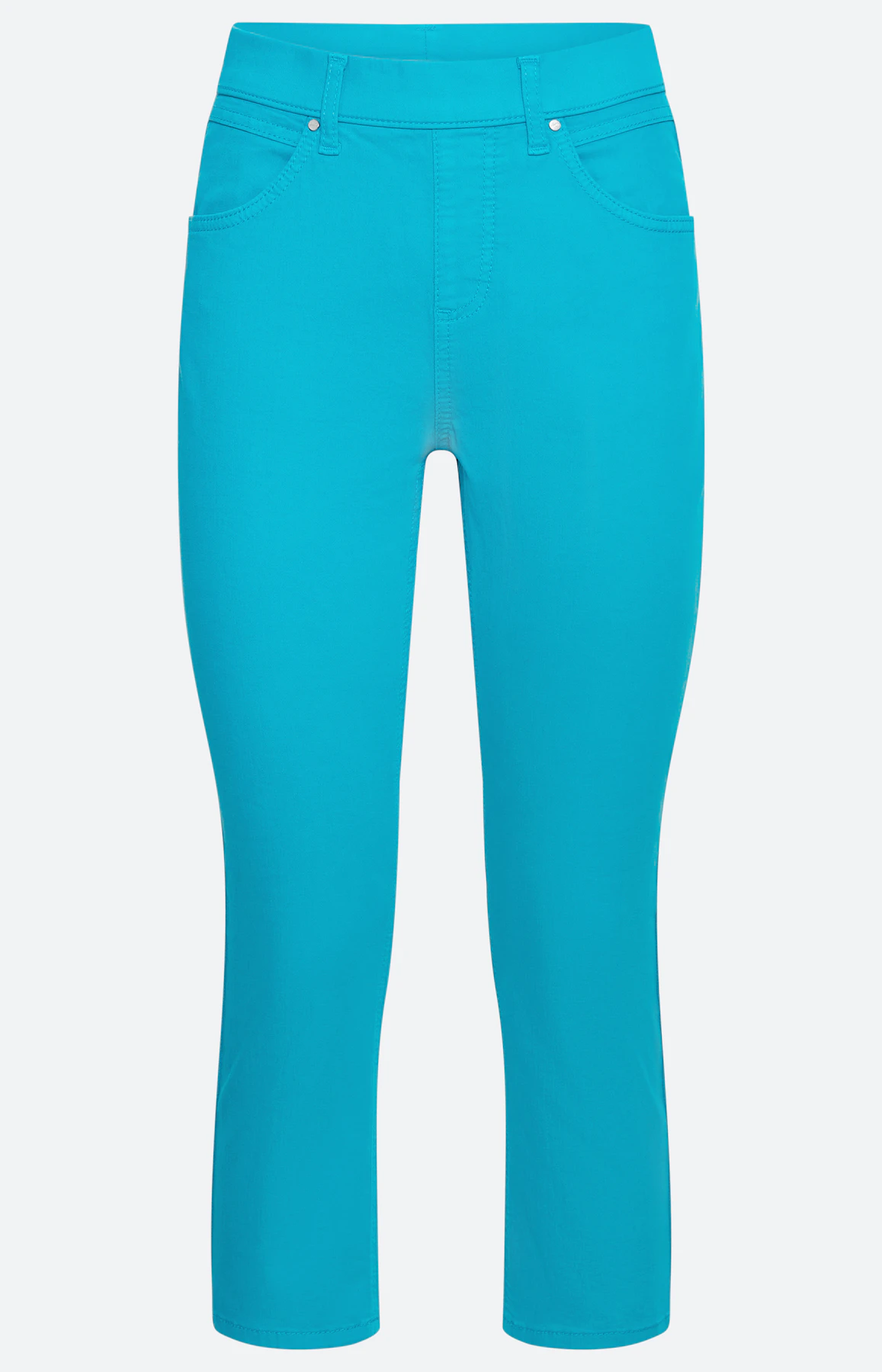 Stretch capri-jegging, turkoois blauw
