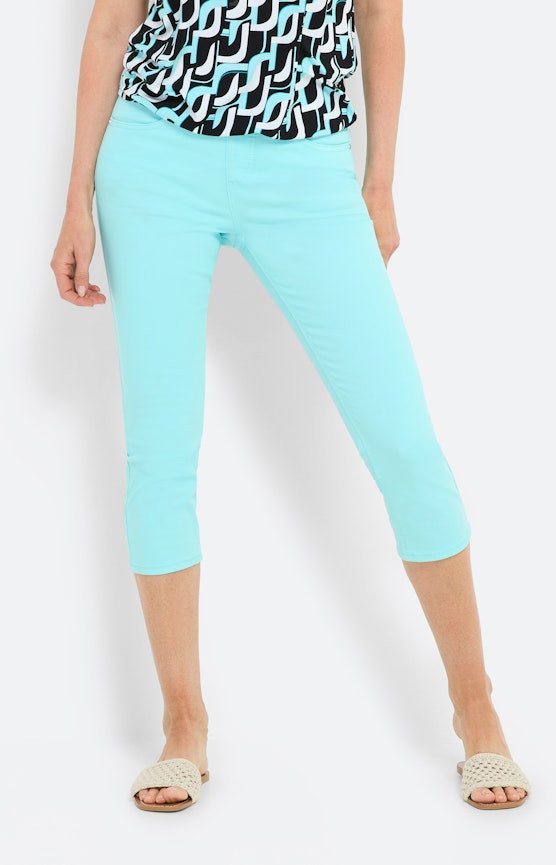 Stretchjegging in caprilengte 22inch