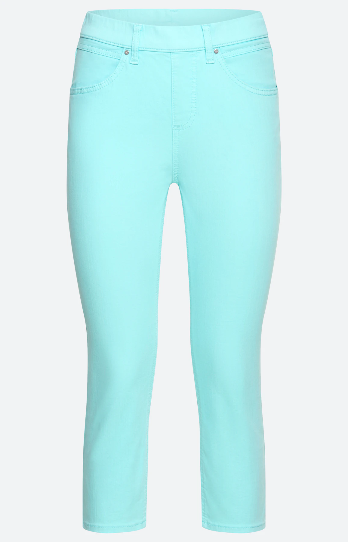 Stretch Capri-Jeggings, Pastell-Türkis