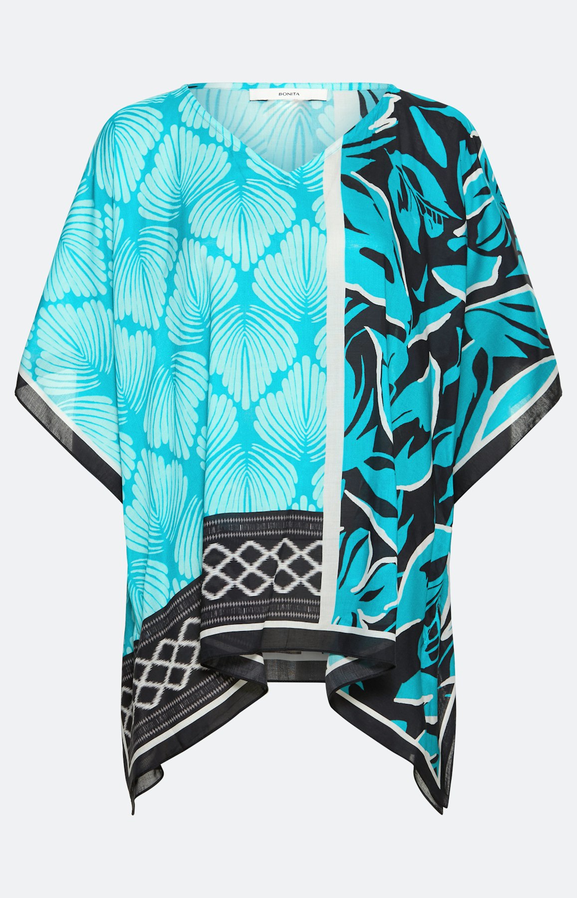 Modal-Tunika mit Print, türkis