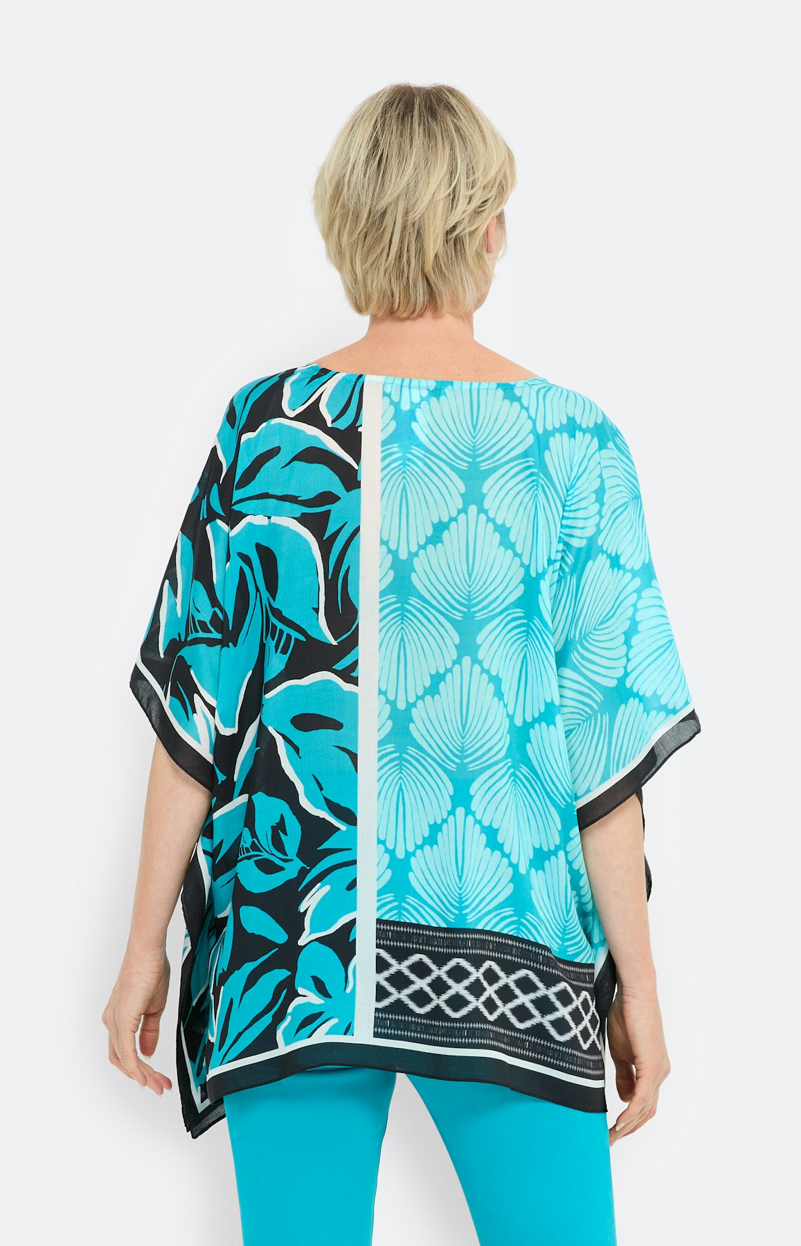 Modal-Tunika mit Print, türkis