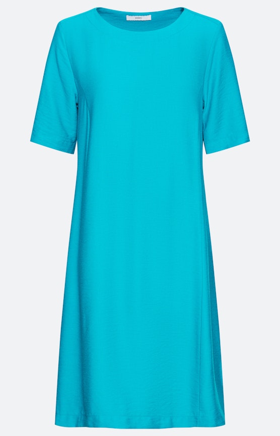 Jurk van viscose met korte mouwen