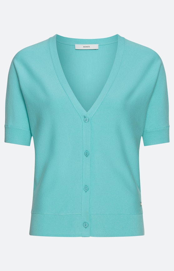 Cardigan met korte mouwen en knopenlijst
