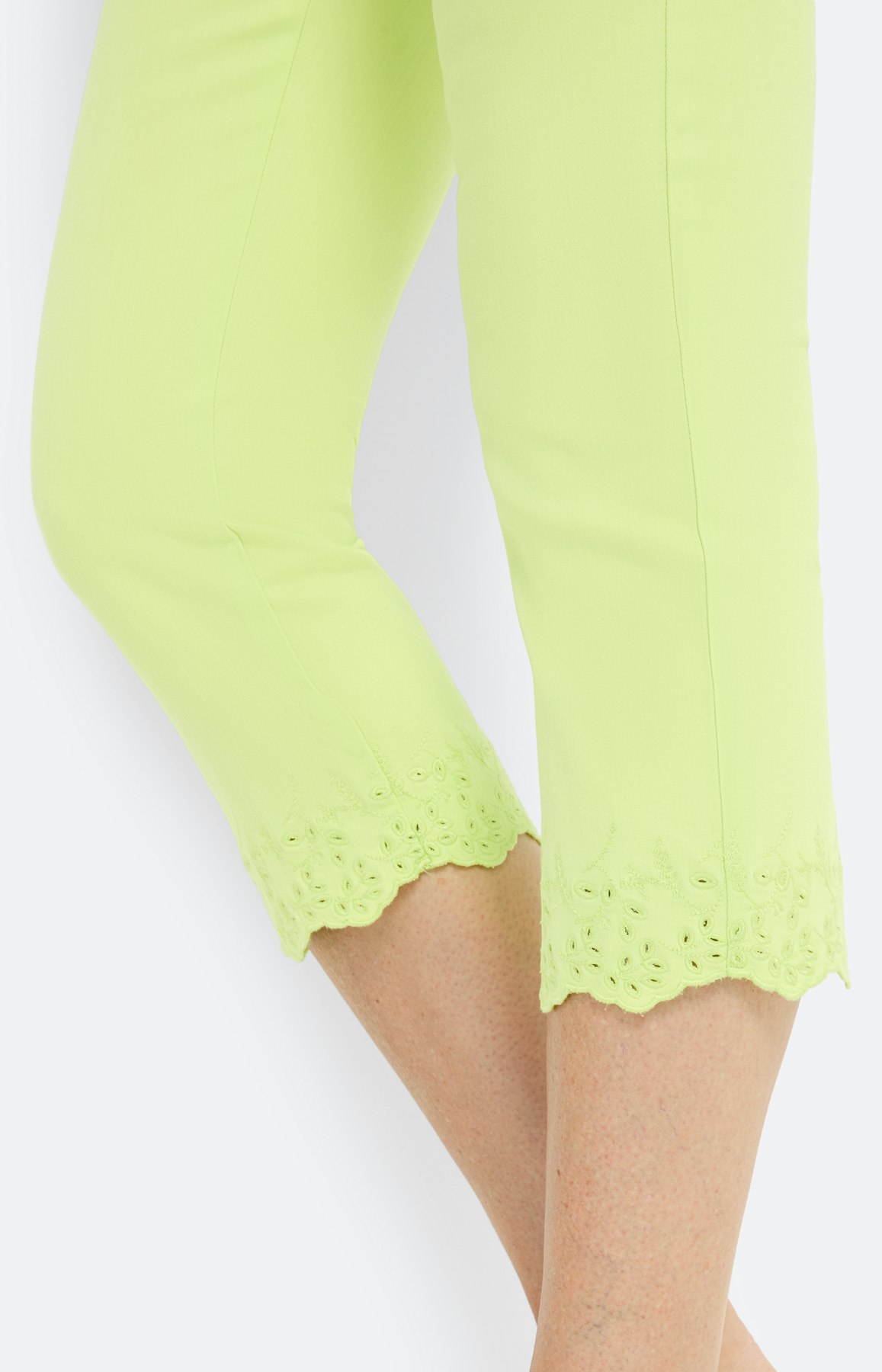 Stretch Capri-Jeans, limone
