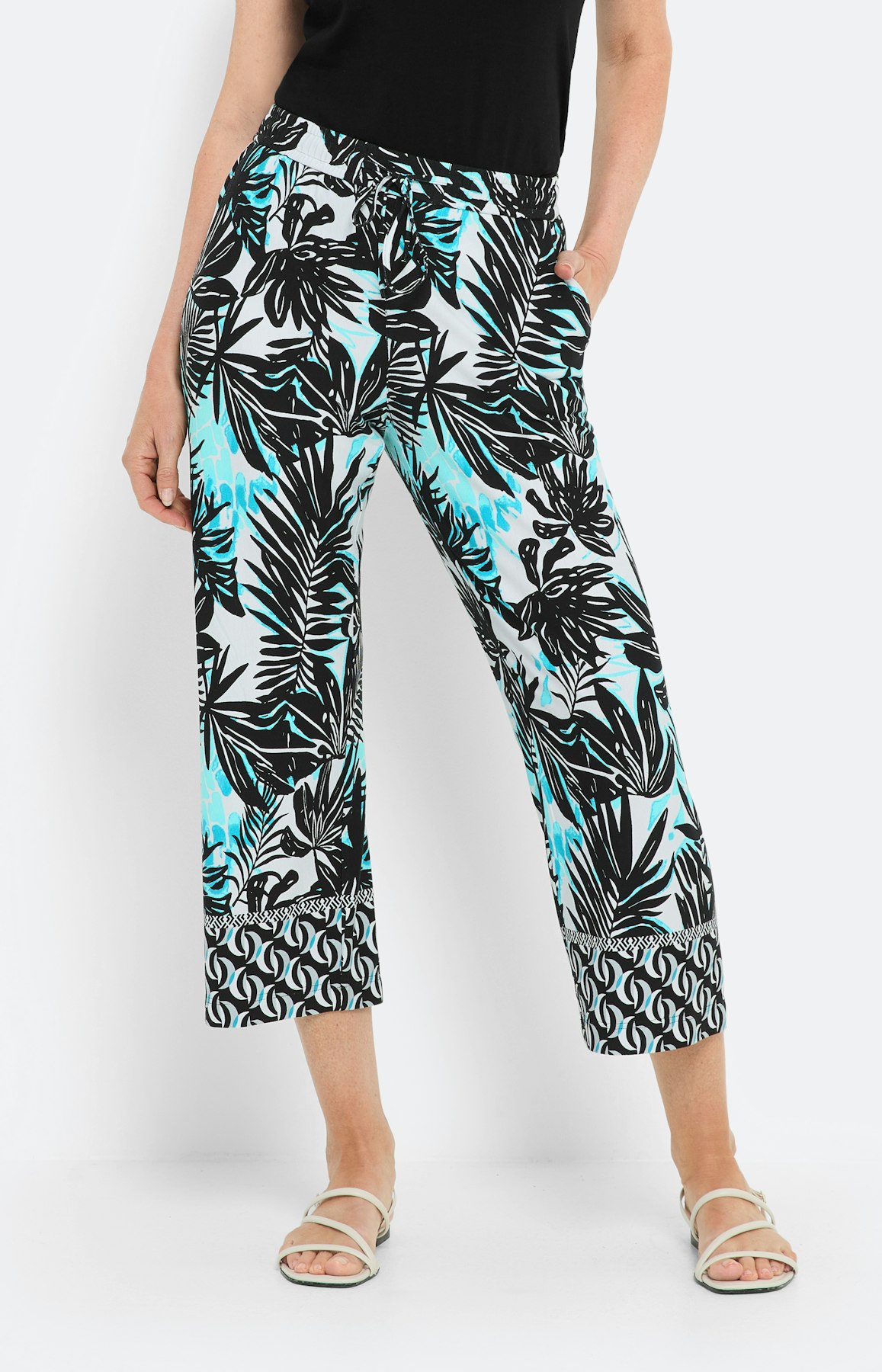 Weite Culotte mit Allover-Print