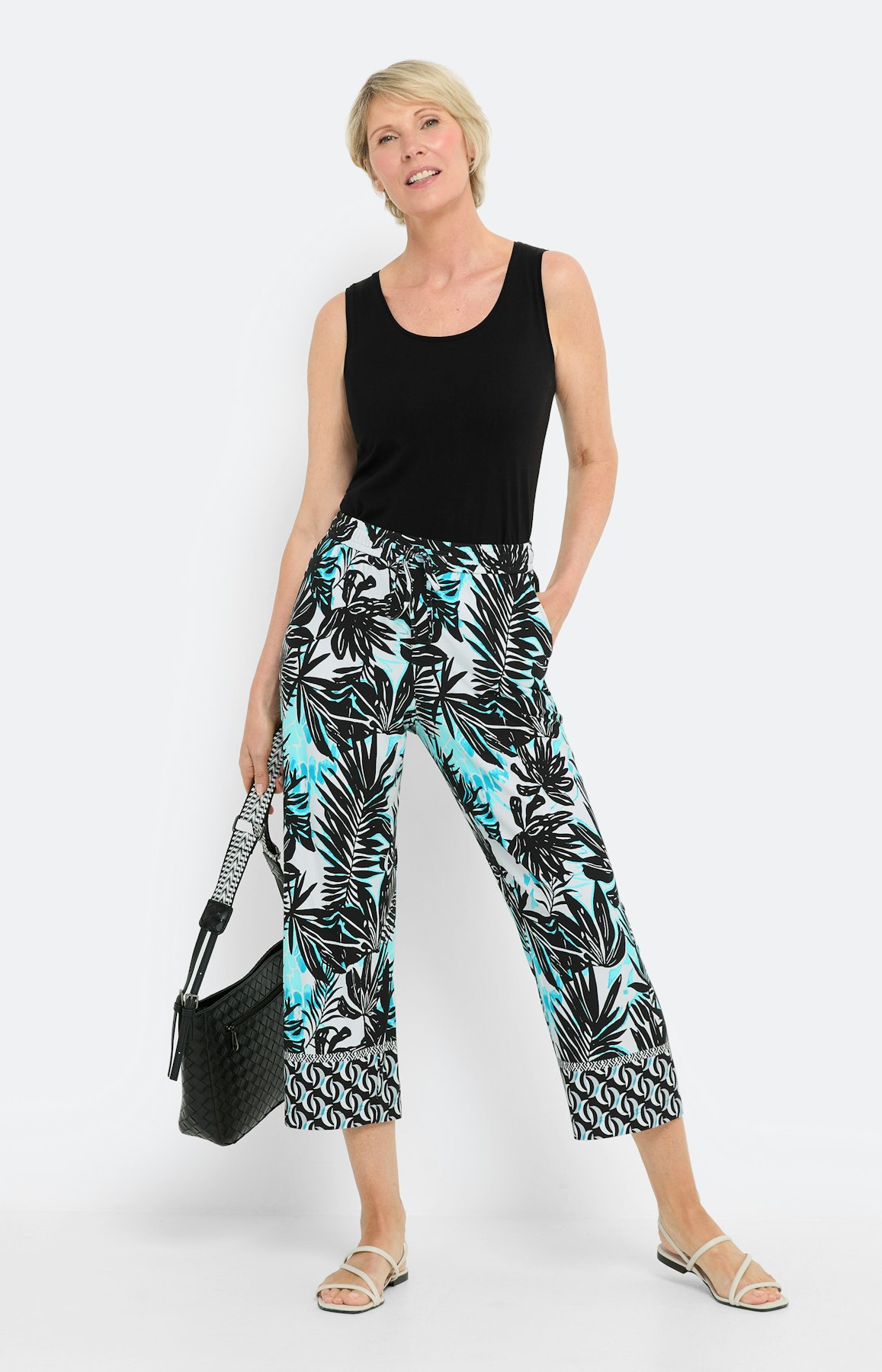 Weite Culotte mit Allover-Print