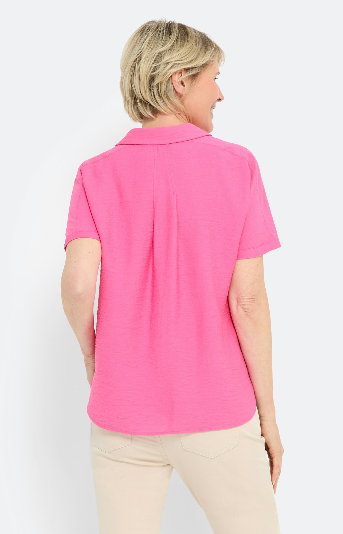 Overhemd blouse linnen optiek, pink