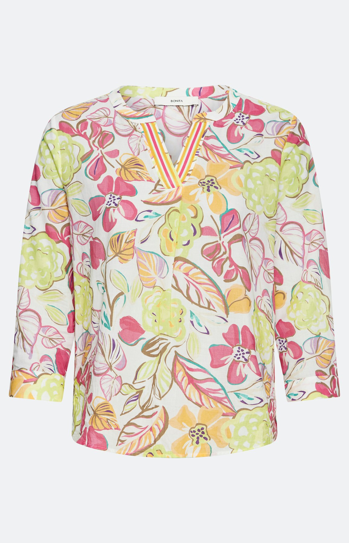 Tuniek met bloemenprint, kleurrijk