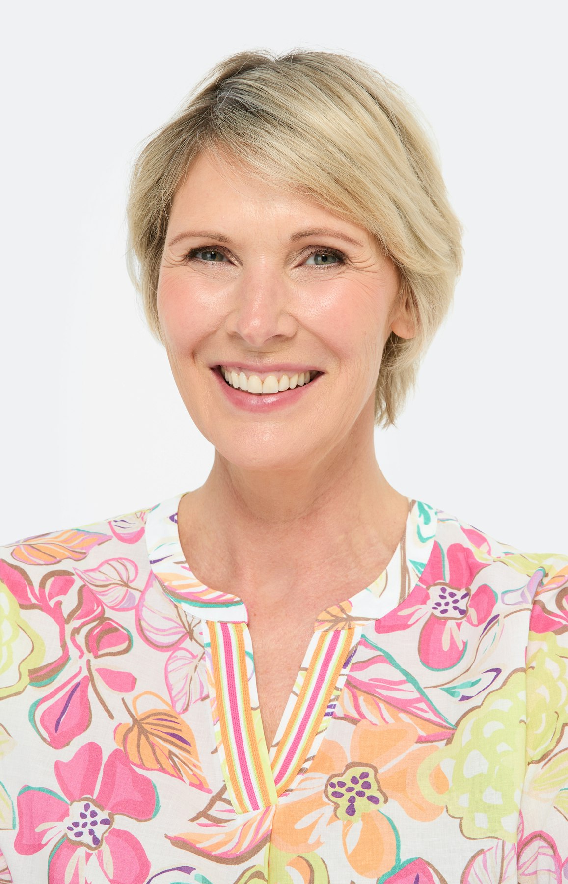 Tuniek met bloemenprint, kleurrijk