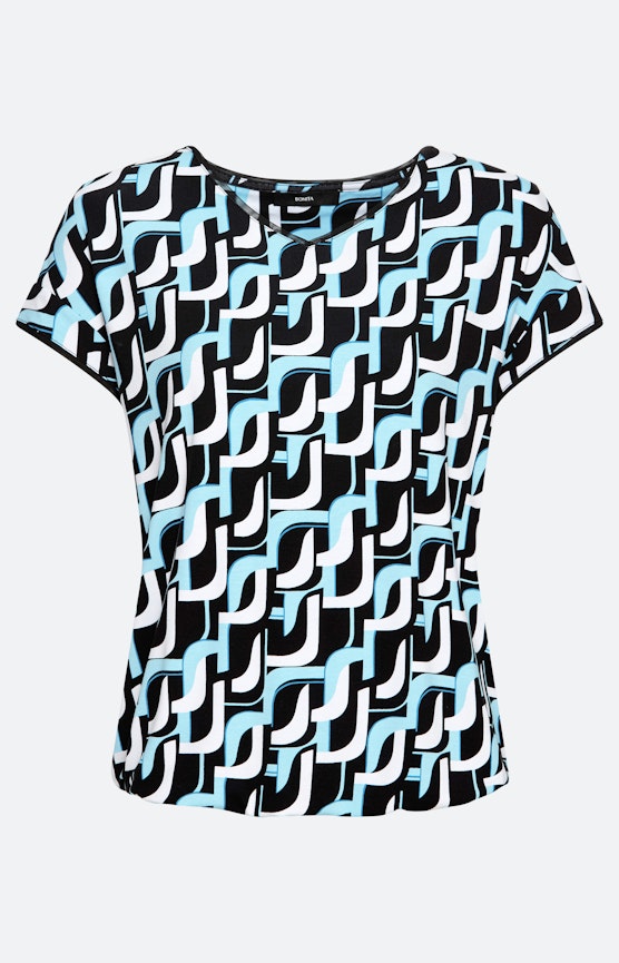 T-shirt met smalle meshinzetten