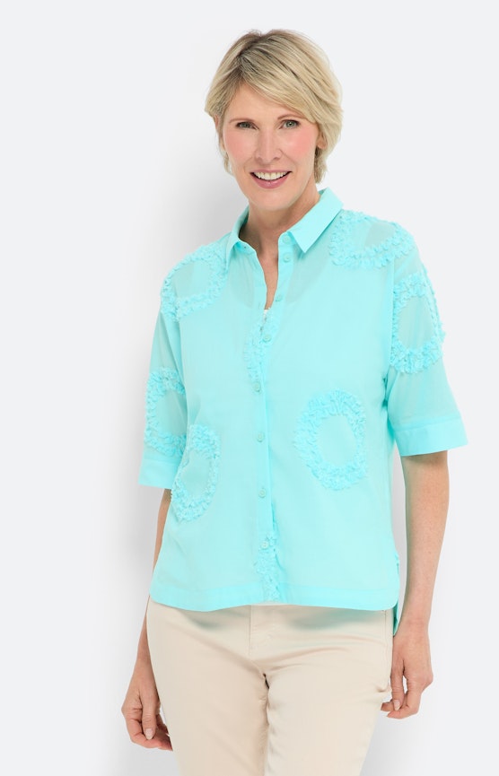 Klassieke blouse met korte mouwen