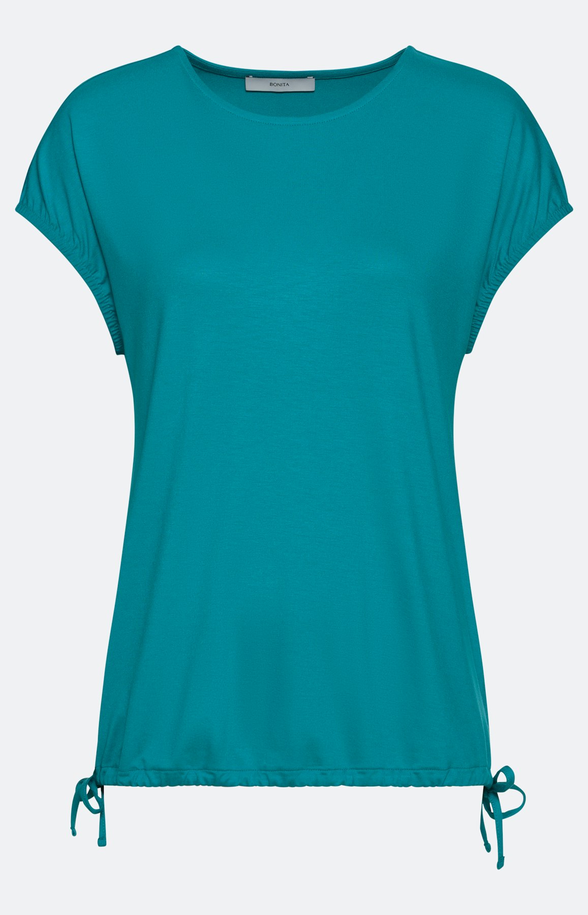Shirt met strikdetails, turquoise