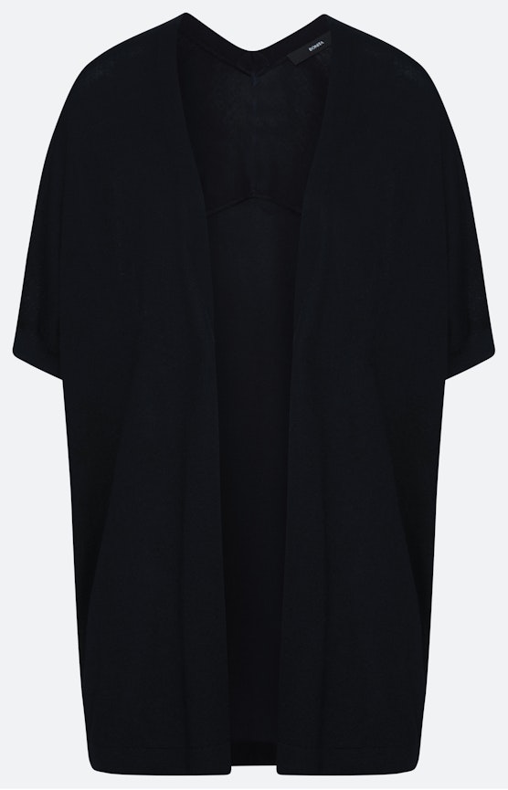 Open cardigan met korte mouwen, marine