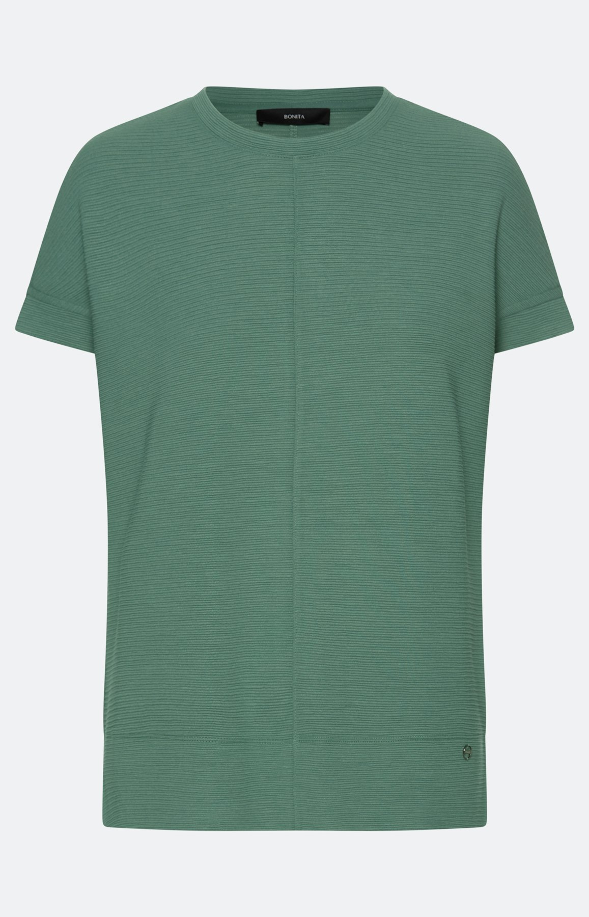 Effen sweatshirt met ribbels, groen