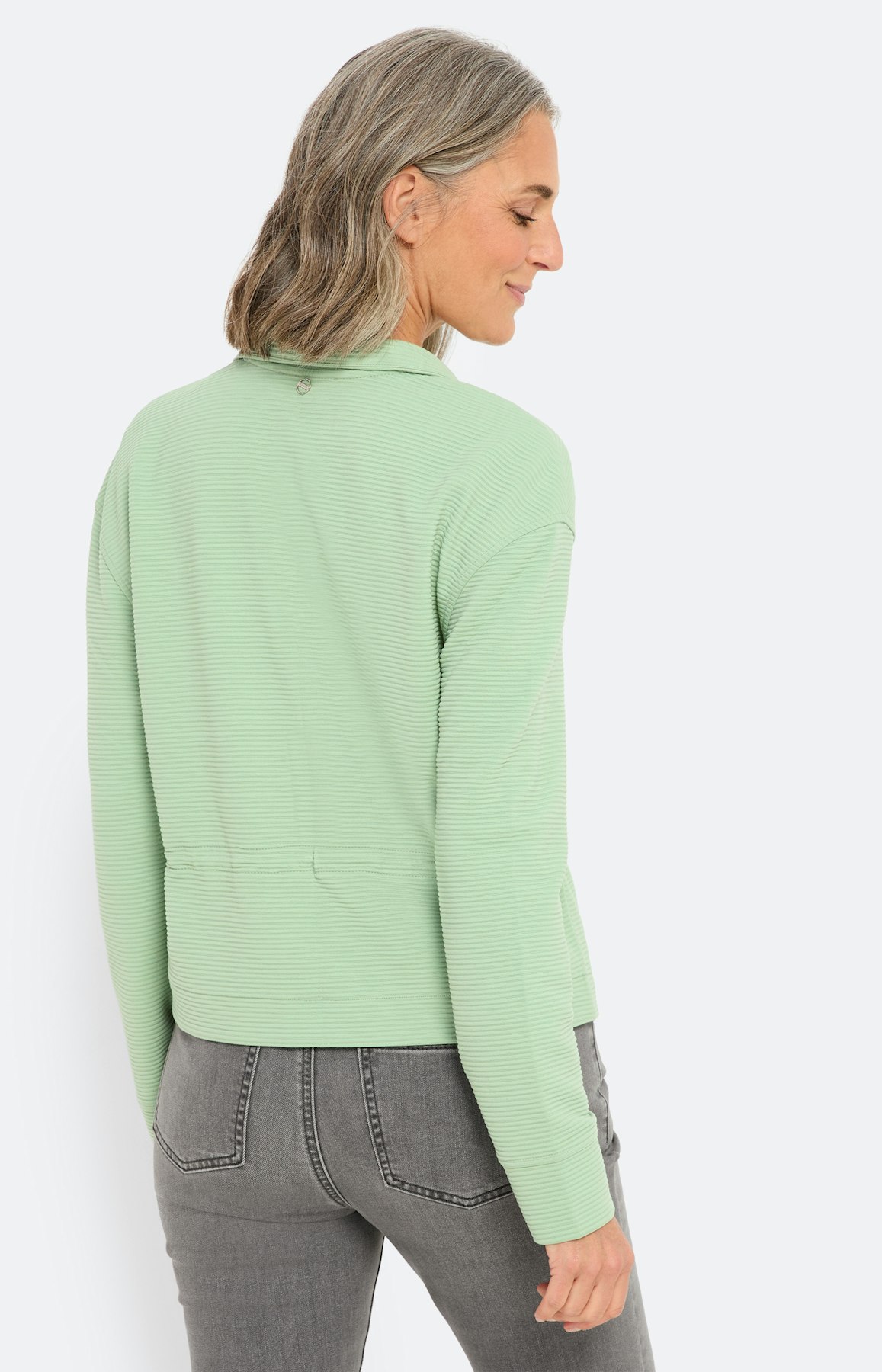 Sweatvest met een opstaande kraag, mint