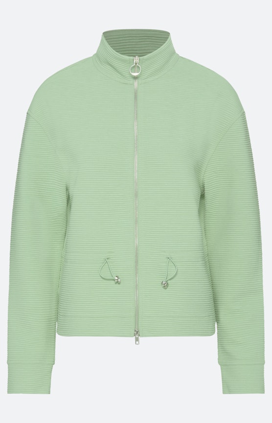 Sweatjacke mit Stehkragen, mint