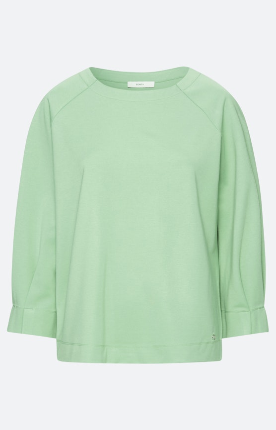 Sweatshirt met plooidetail, mint