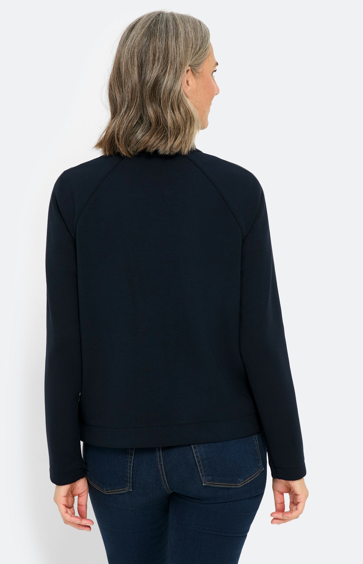 Scuba-sweatvest in materialenmix, marine