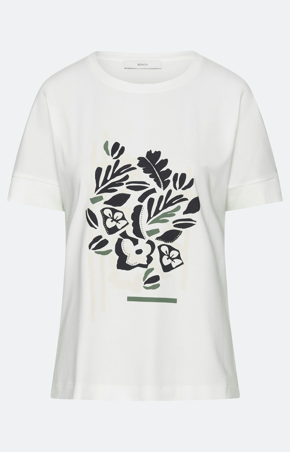 Casual shirt met frontprint, wit