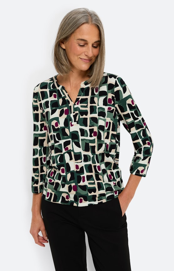 Shirt met grafisch motief, multicolour