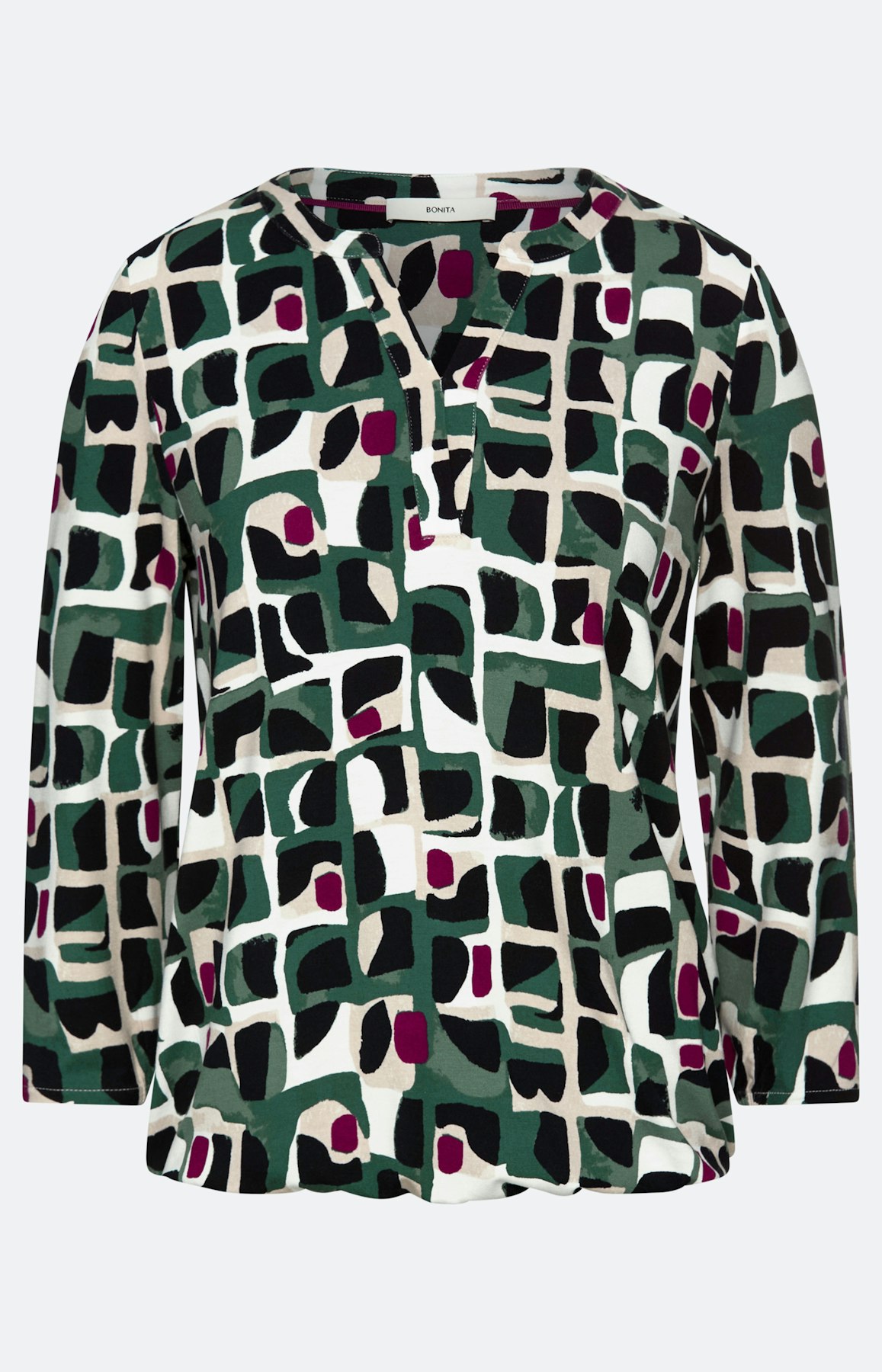 Shirt mit Grafikmuster und 3/4-Arm, bunt