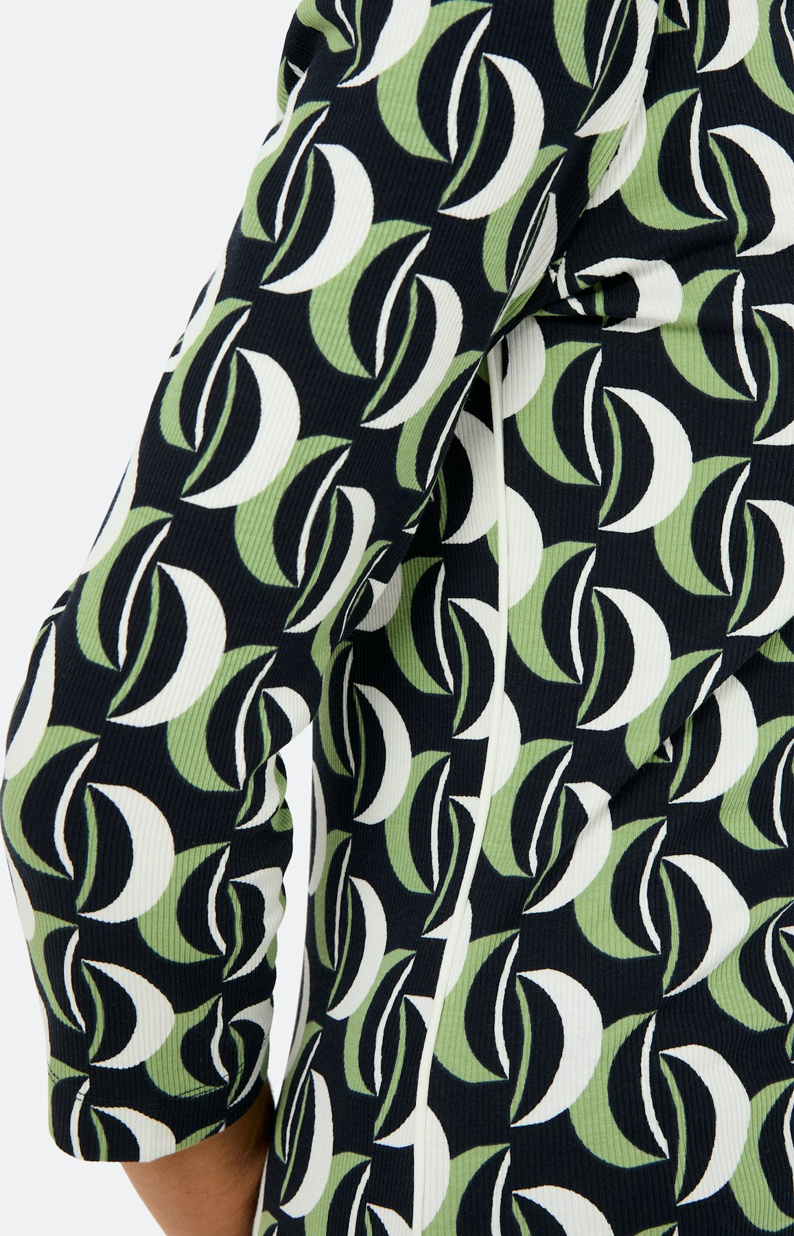 Shirt mit Mond-Print und 3/4-Arm, blau