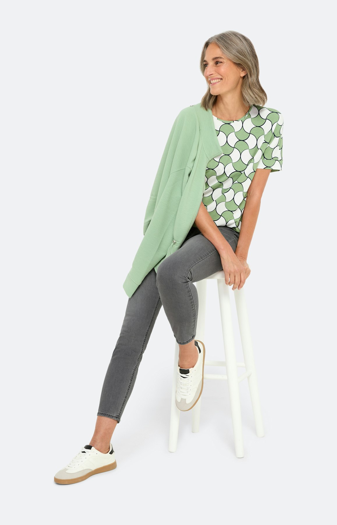 Casual shirt met print all-over, mint