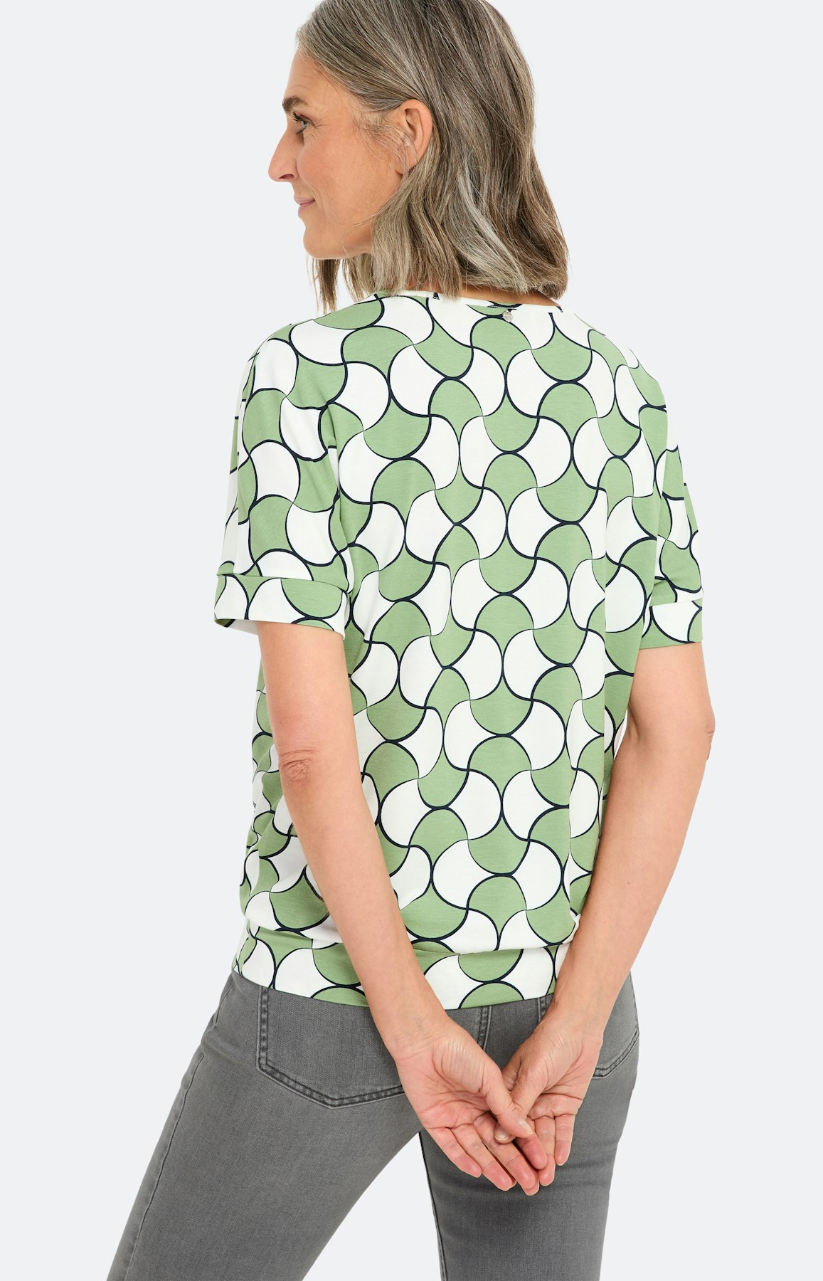 Casual shirt met print all-over, mint