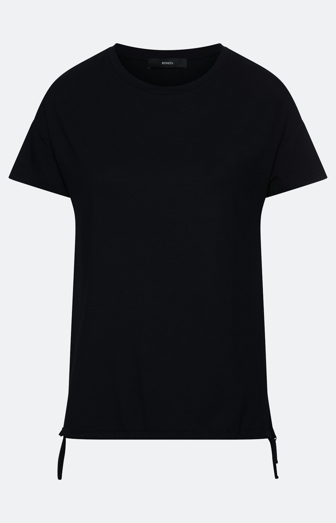 Shirt met tunnelkoord in de zoom, marine