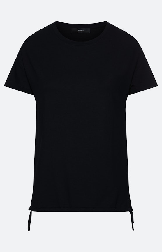 Shirt met tunnelkoord in de zoom, marine