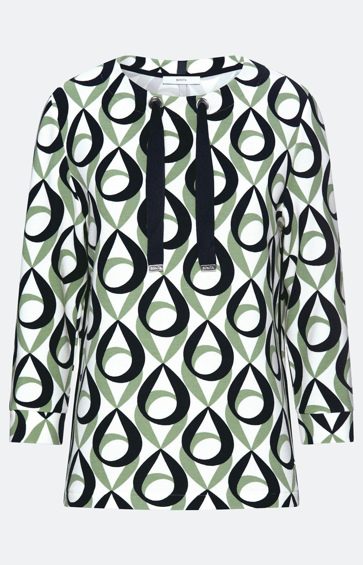 Sweatshirt met dessin, groen blauw