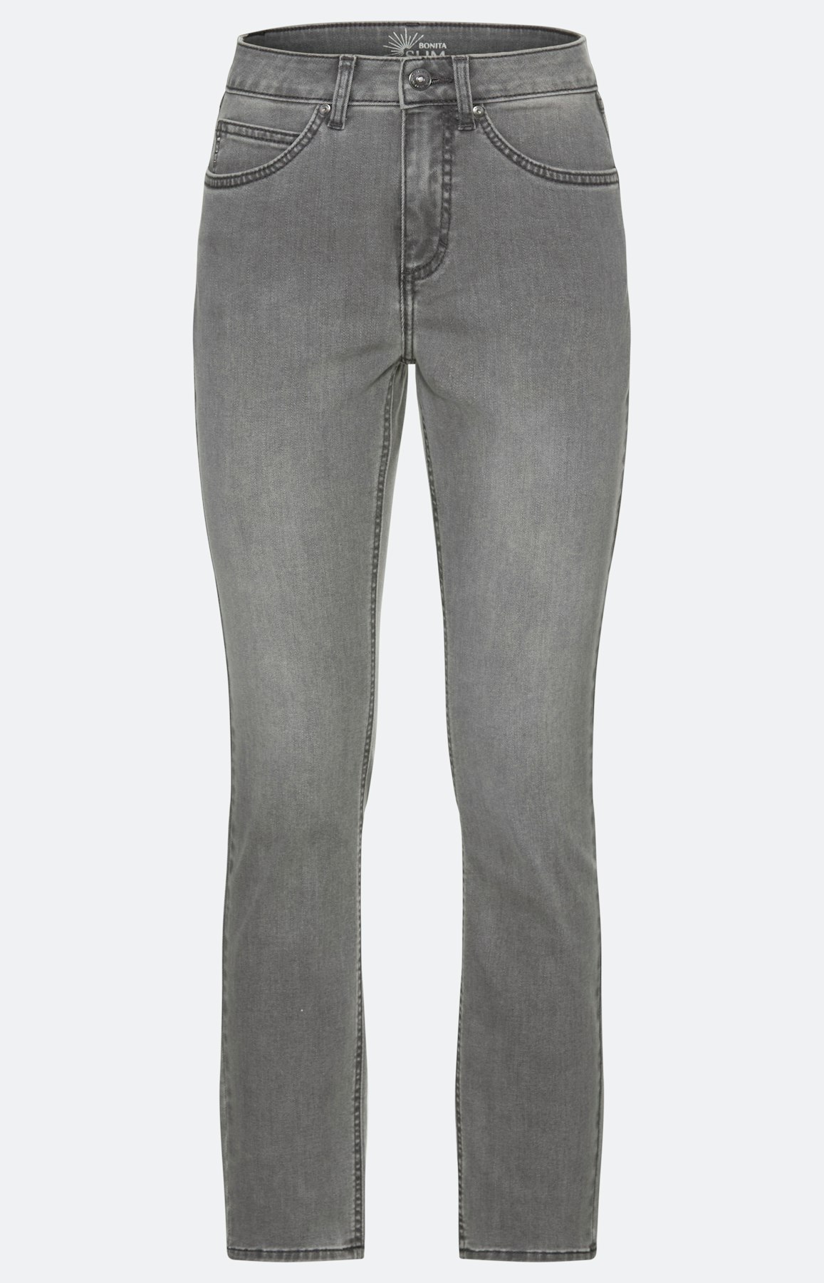 Grijze jeans met siersteentjes, 28 inch