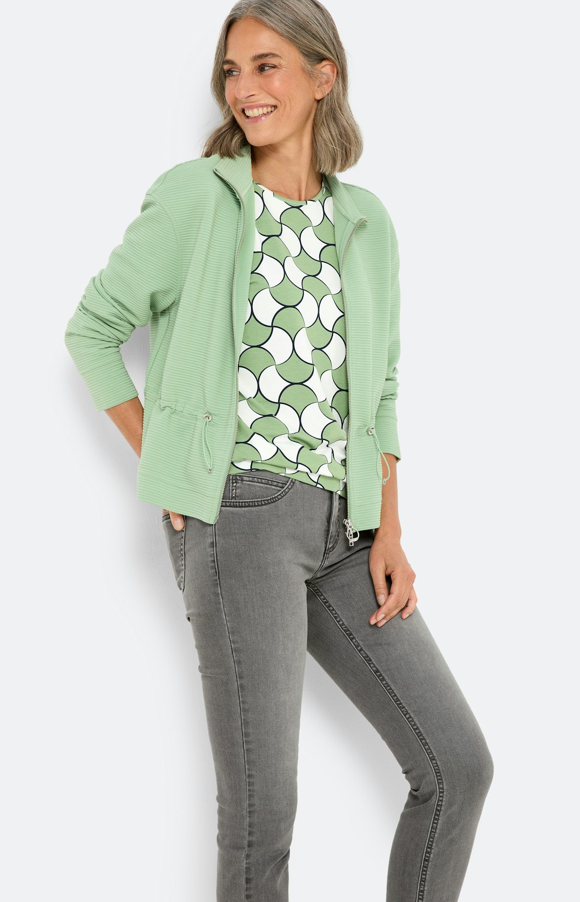 Grijze jeans met siersteentjes, 28 inch