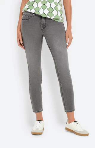 Grijze jeans met siersteentjes, 28 inch