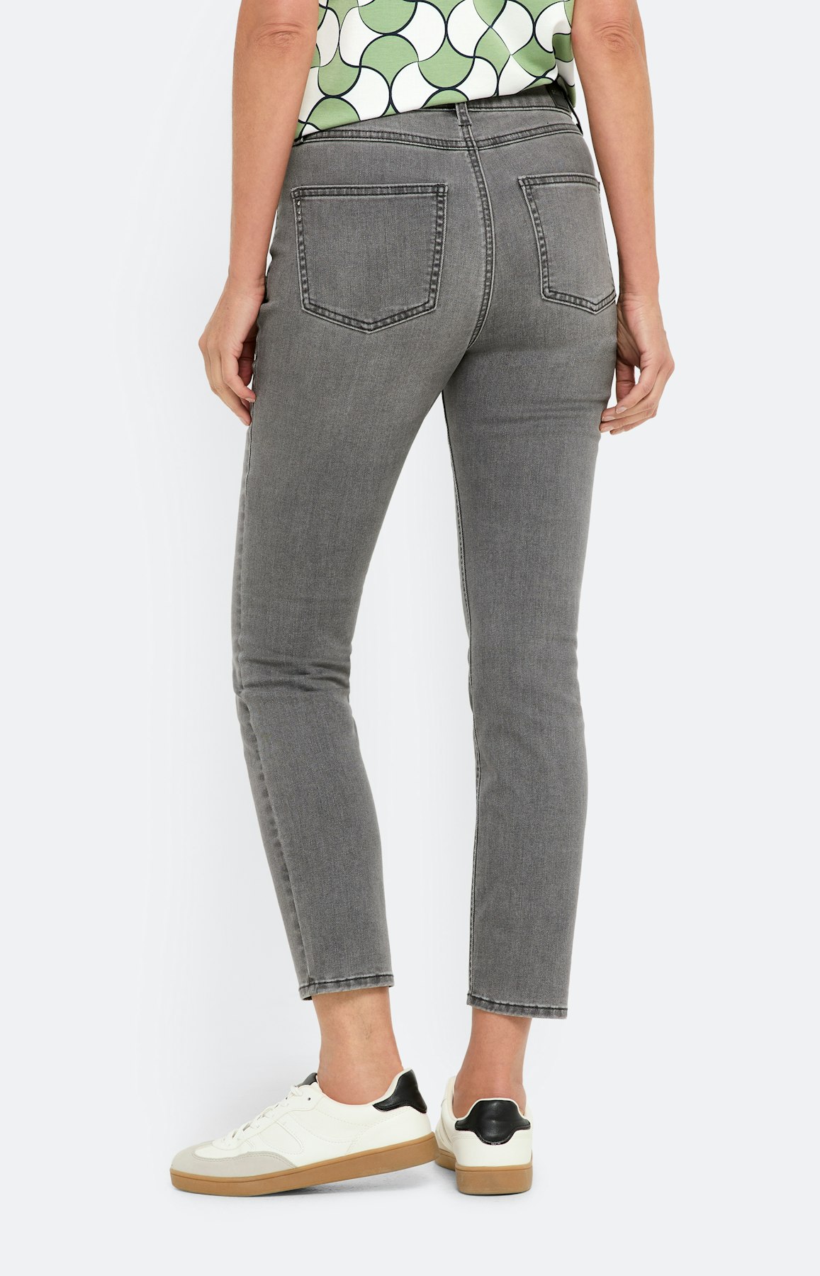 Grijze jeans met siersteentjes, 28 inch