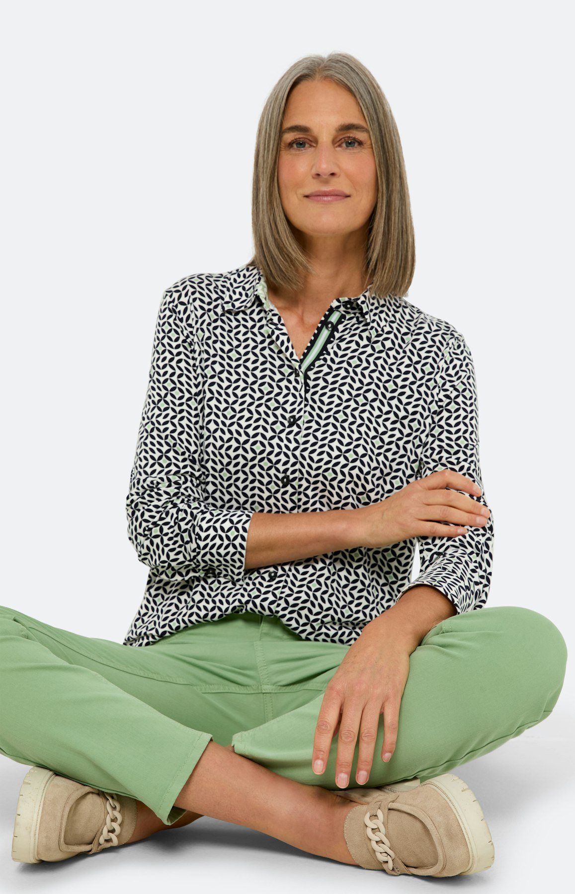 Mintkleurige regular-jeans, 30 inch