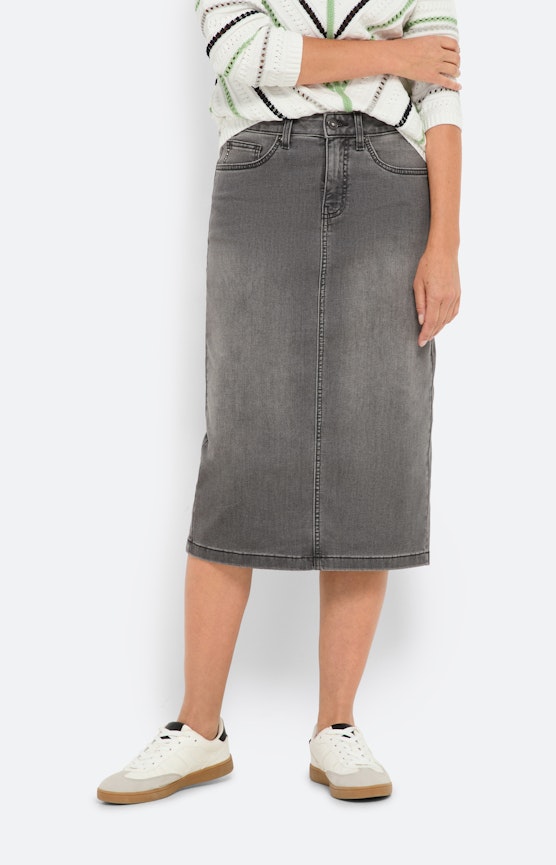 Kokerrok met siersteentjes, grijs