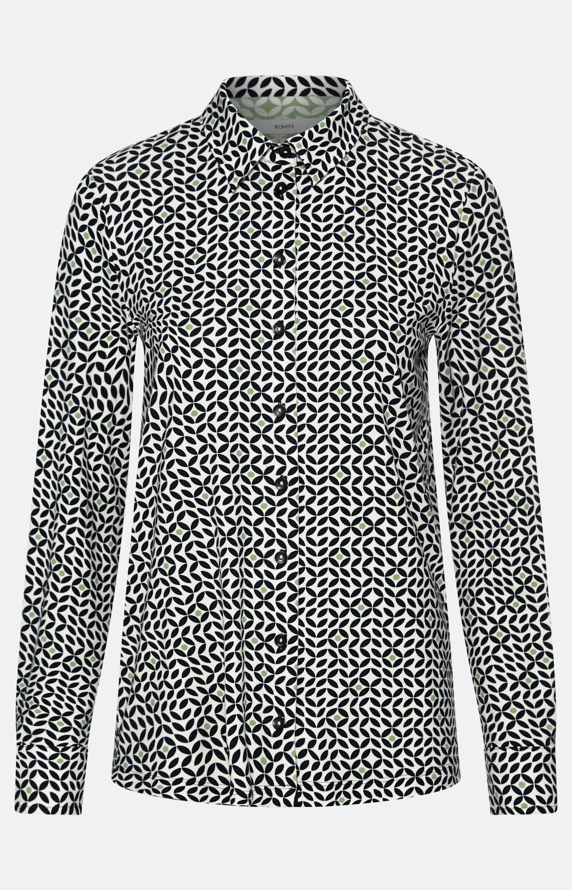 Blouse van jersey, marine groen