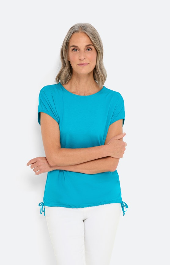 Shirt mit Schleifendetails, türkis