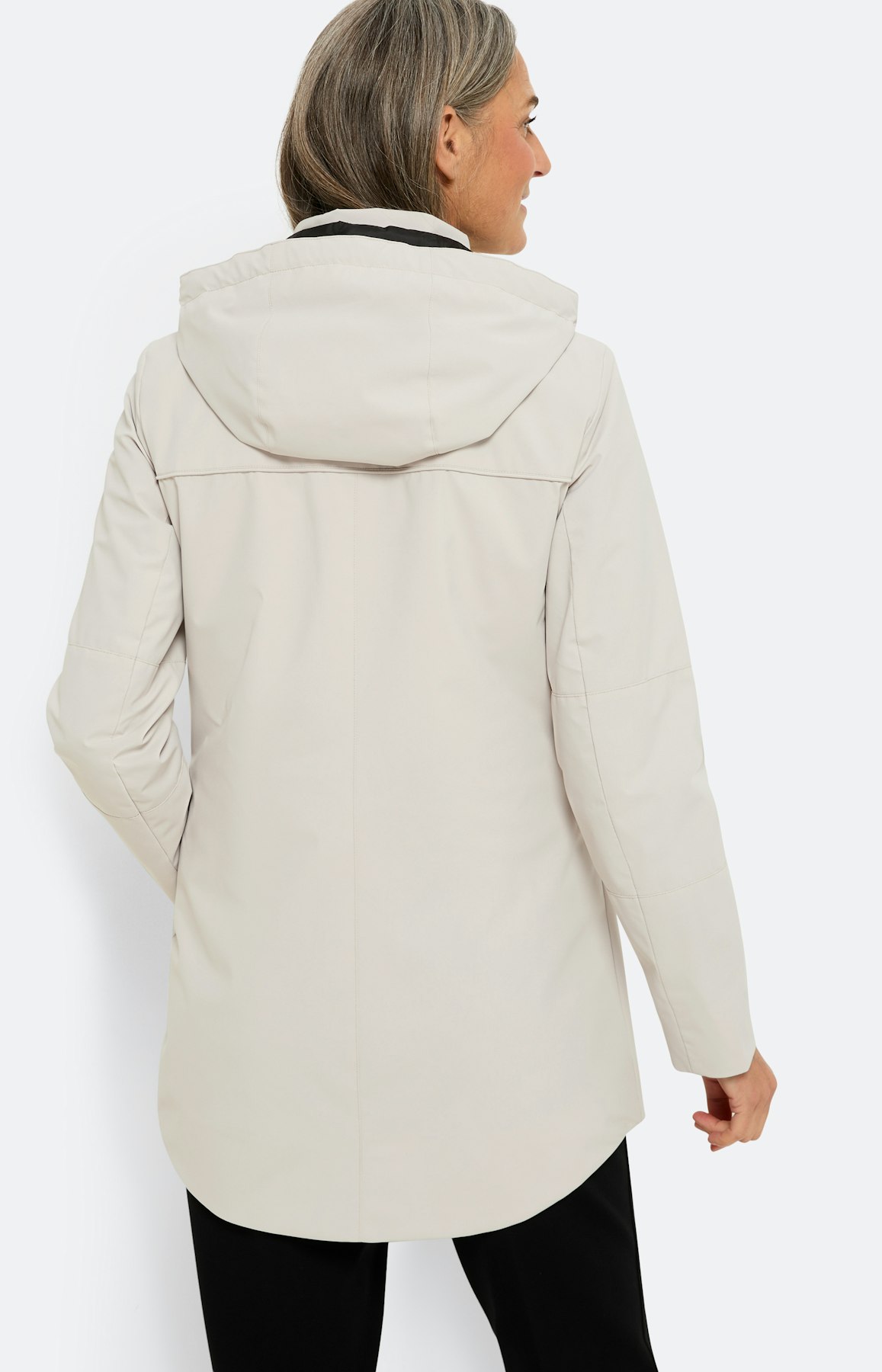 Übergangs-Parka mit Kapuze, lsilber grau