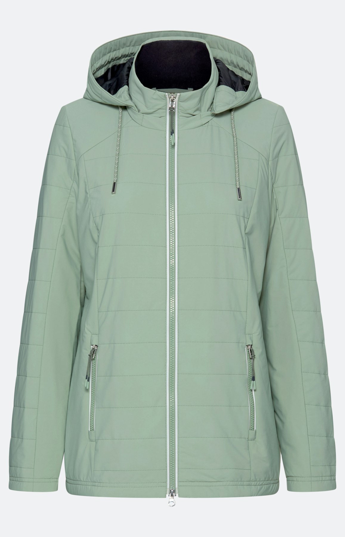 Licht steppjack, mist groen