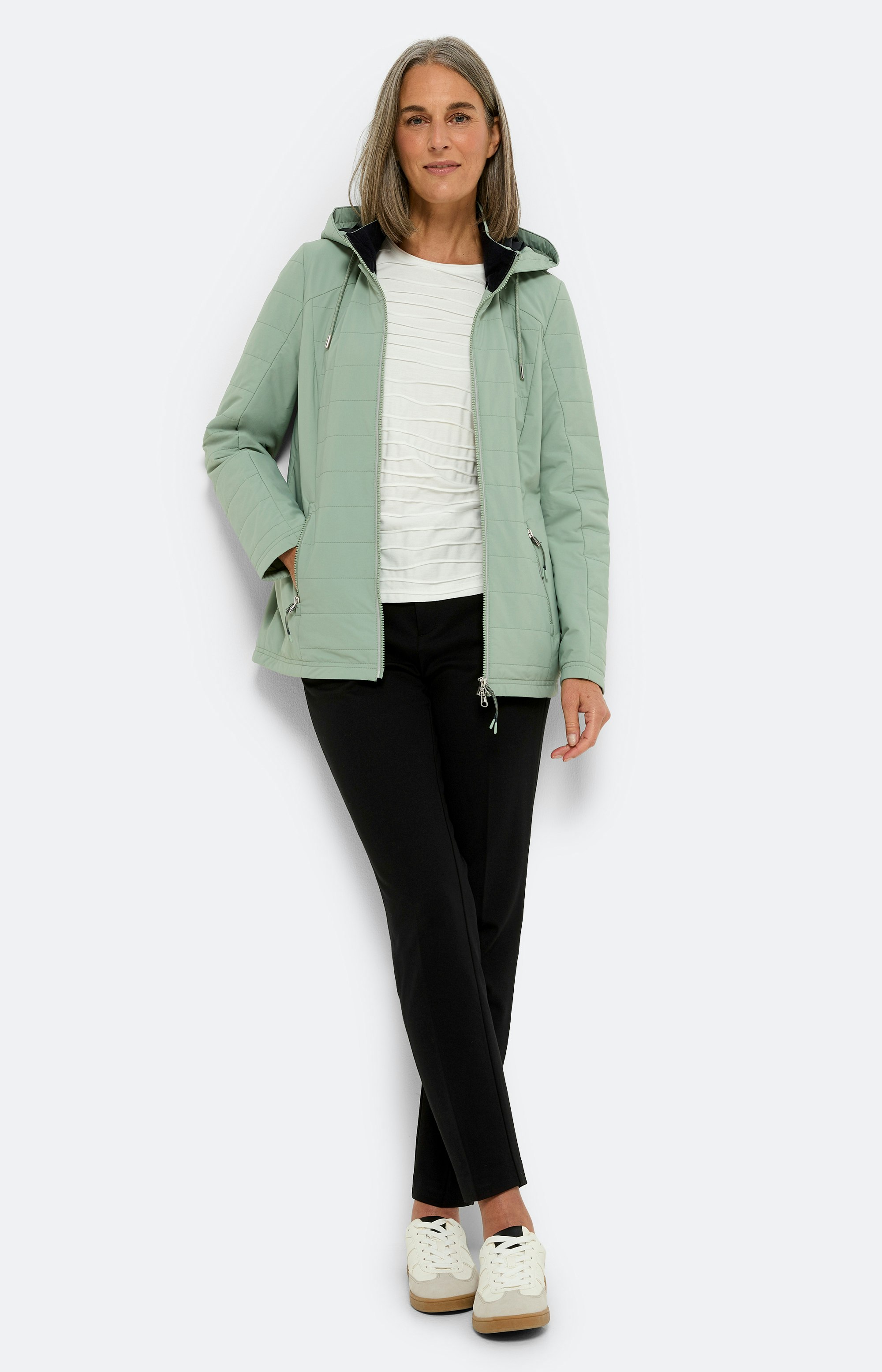 Leichte Jacke mit Steppung, grün Onlineshop für Damen – Bonita