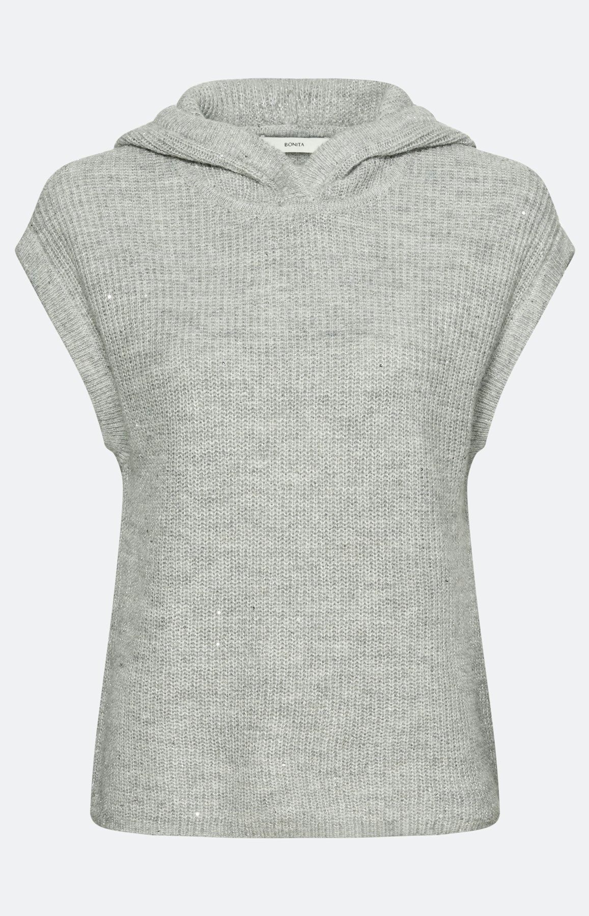 Slip-over met glittereffect, grijs