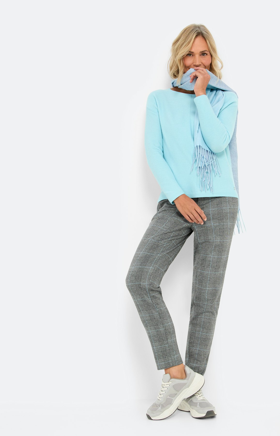 Gestructureerde trui, lichtblauw