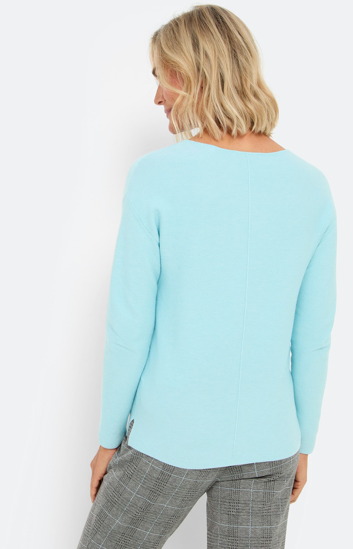 Gestructureerde trui, lichtblauw