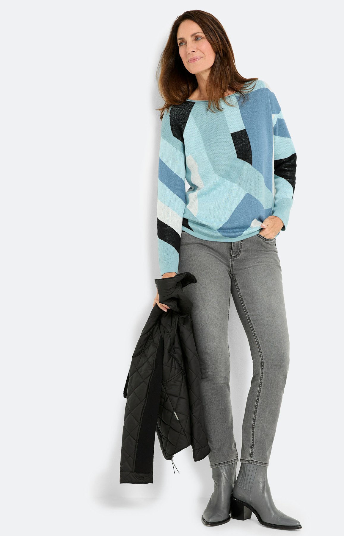 Jacquardtrui, lichtblauw