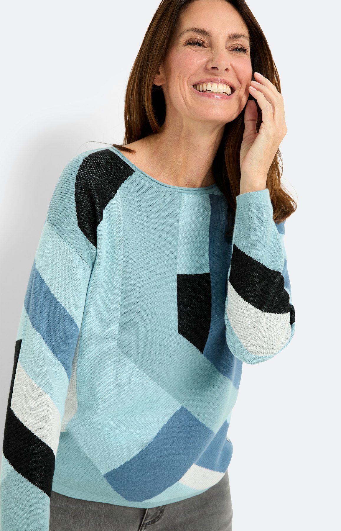 Jacquardtrui, lichtblauw