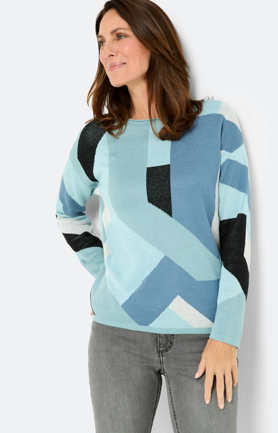 Jacquardtrui, lichtblauw